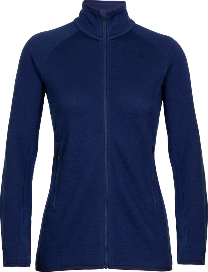 Women's Elemental Long Sleeve Zip ROYAL NAVY Icebreaker