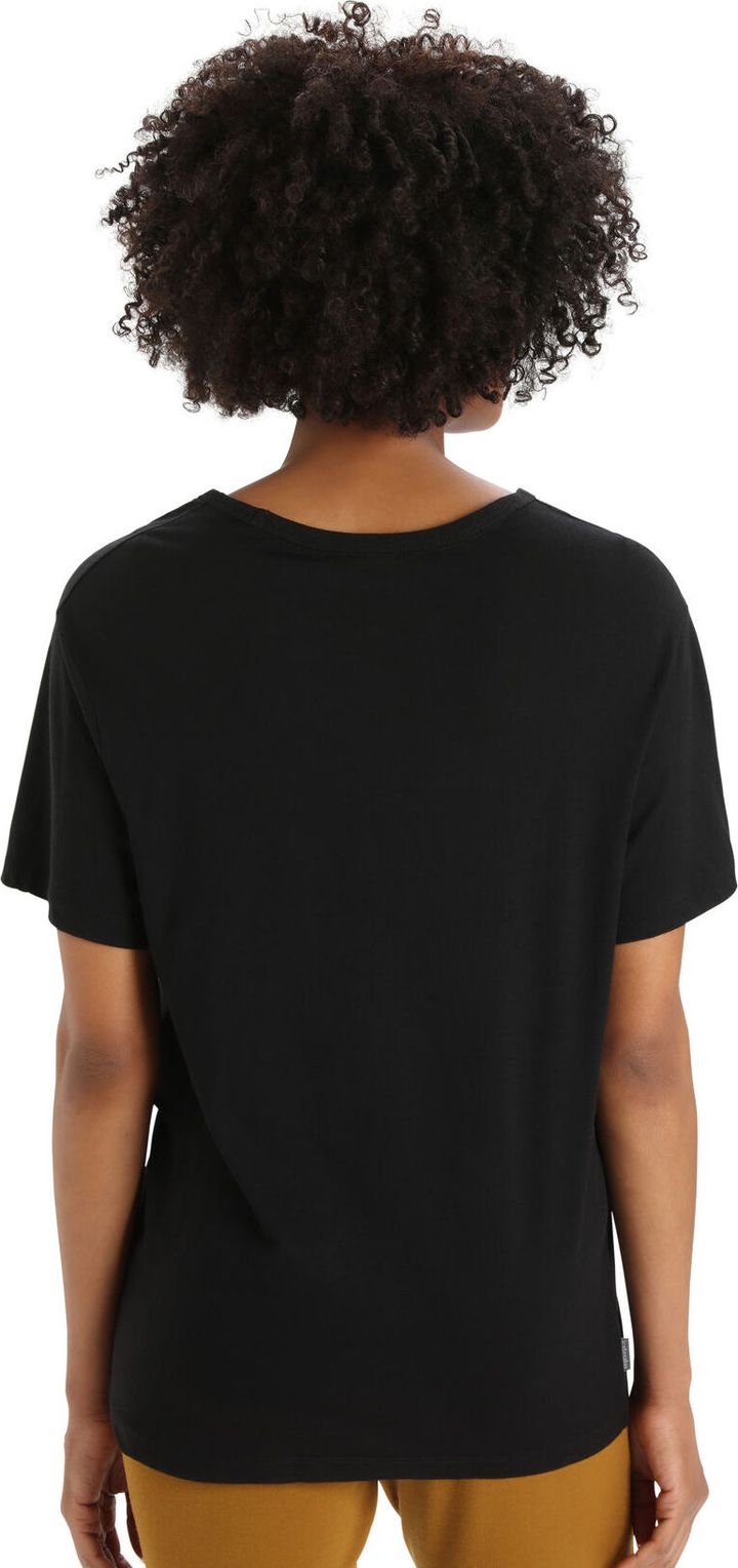 Icebreaker Women's Granary Short Sleeve Tee Black Icebreaker
