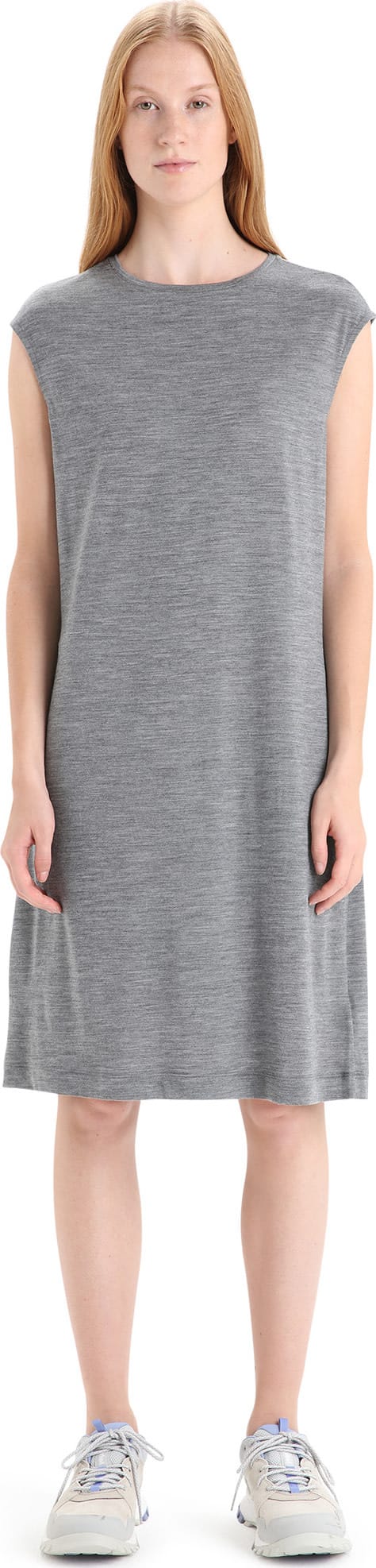 Women's Granary Sleeveless Dress GRITSTONE HTHR Icebreaker