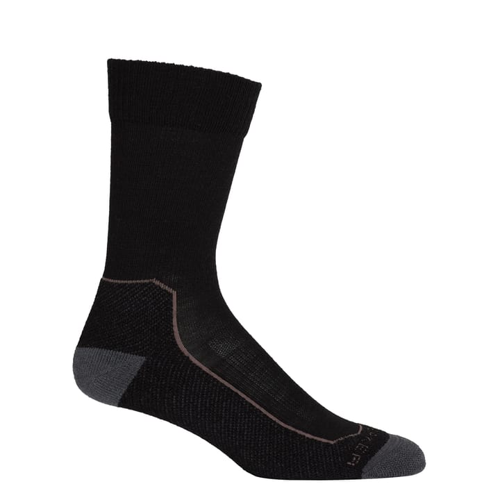 Icebreaker Women's Hike+ Light Crew Socks Black/Monsoon/Mink Icebreaker