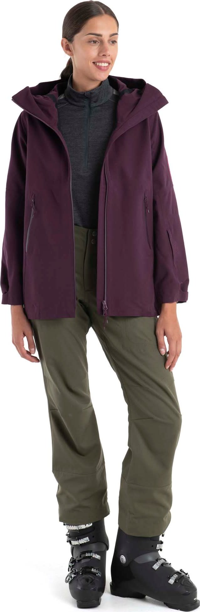 Icebreaker Women's Mer Shell+ Peak Hooded Jacket Nightshade Icebreaker