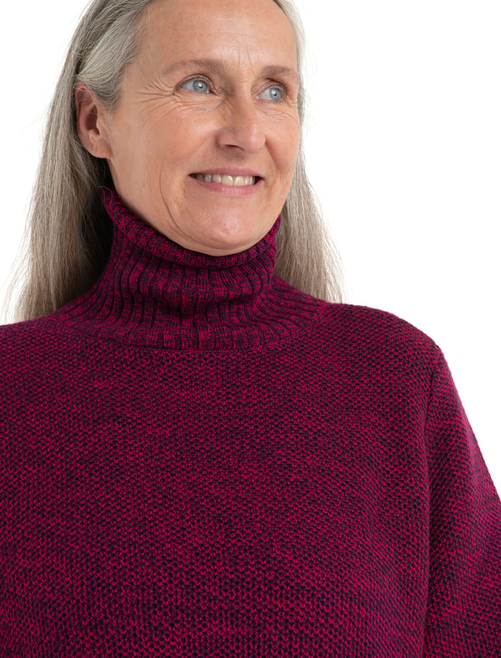 Icebreaker Women's Seevista Funnel Neck Sweater Nightshade/Electron Pink Icebreaker