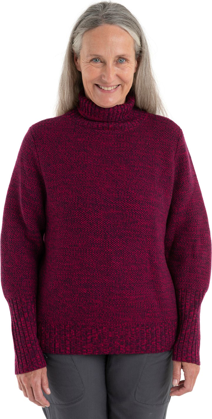 Women's Seevista Funnel Neck Sweater Nightshade/Electron Pink Icebreaker