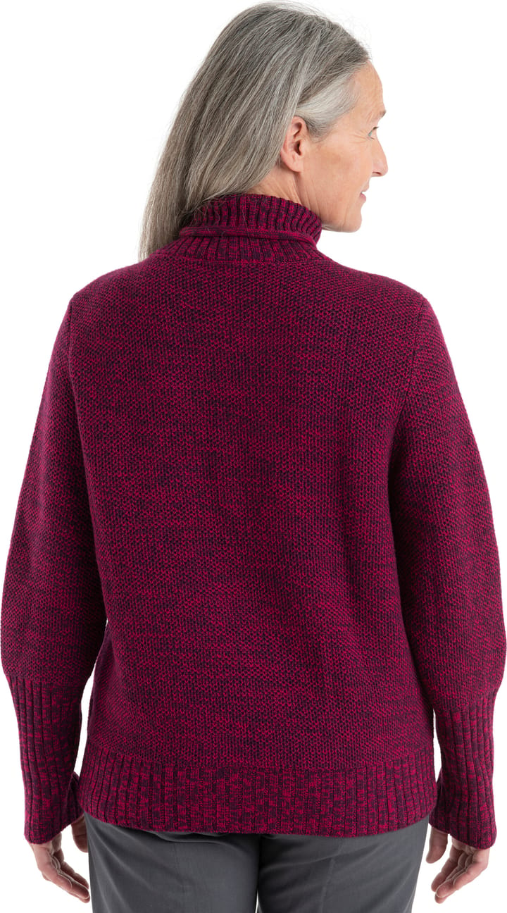 Icebreaker Women's Seevista Funnel Neck Sweater Nightshade/Electron Pink Icebreaker