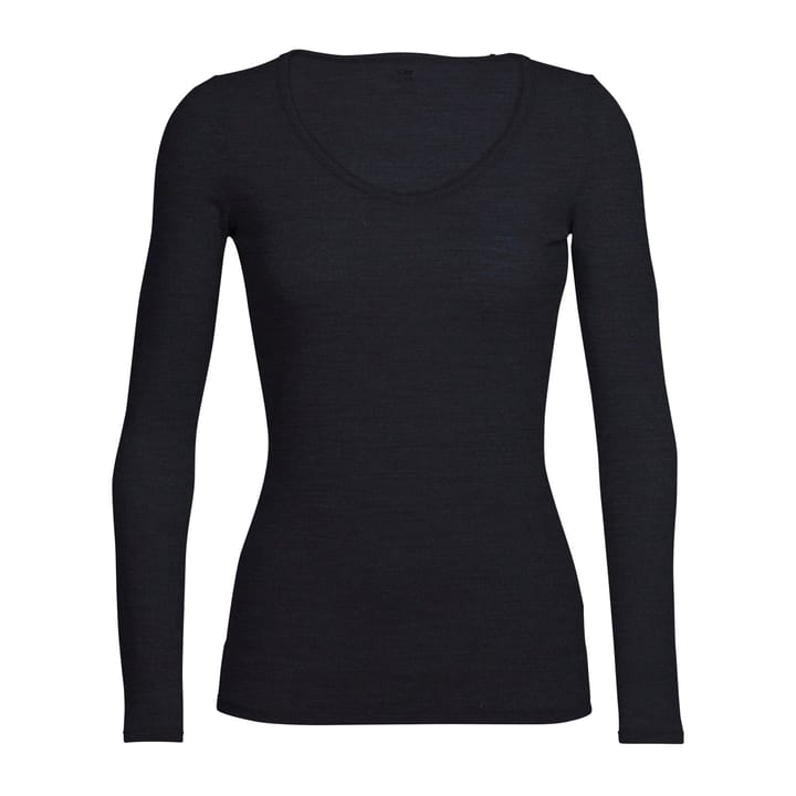 Icebreaker Women's Siren Long Sleeve Sweetheart Black Icebreaker