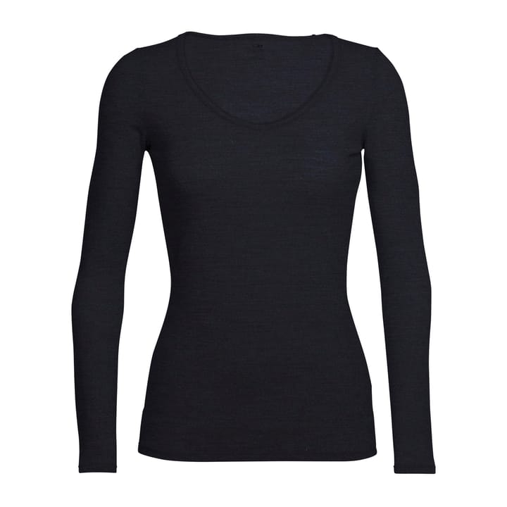 Icebreaker Women's Siren Long Sleeve Sweetheart Black Icebreaker