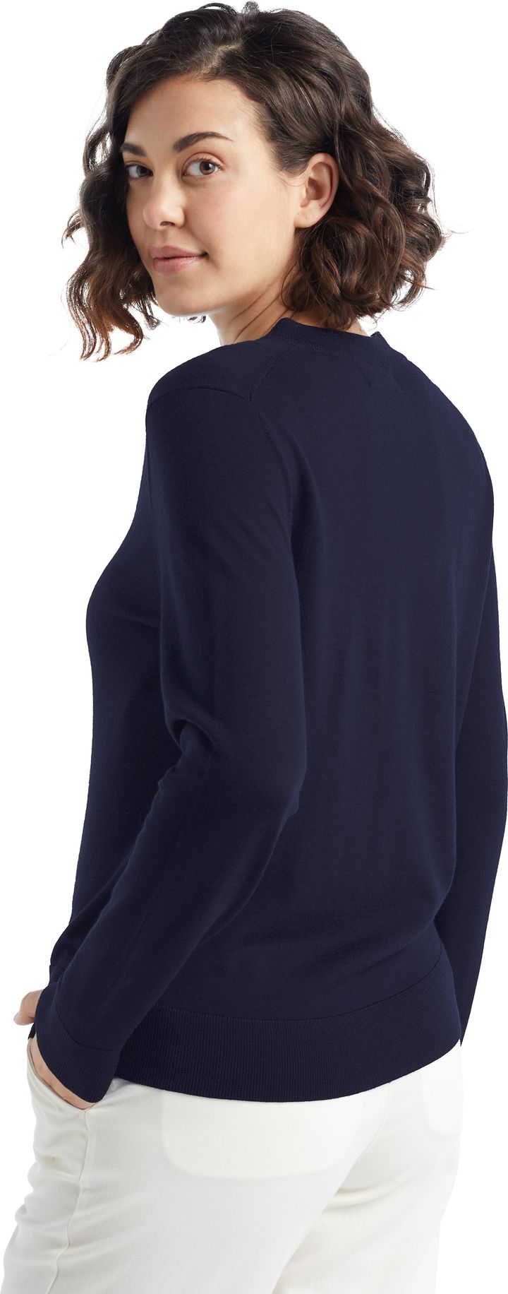 Women's Wilcox Long Sleeve Sweater MIDNIGHT NAVY Icebreaker