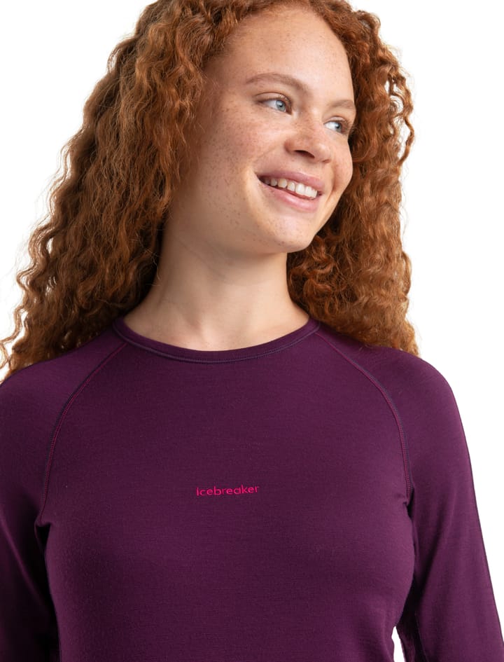 Women's Zoneknit 200 Long Sleeve Crewe Nightshade/Electronpnk/Cb Icebreaker