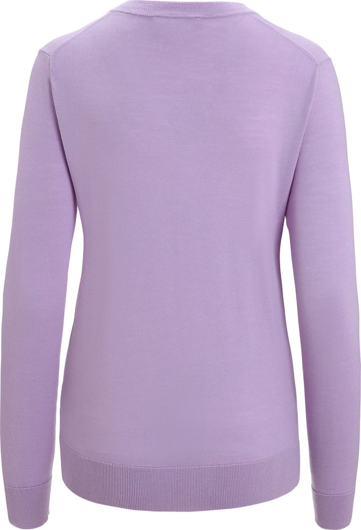 Women's Wilcox Long Sleeve V Sweater PURPLE GAZE Icebreaker