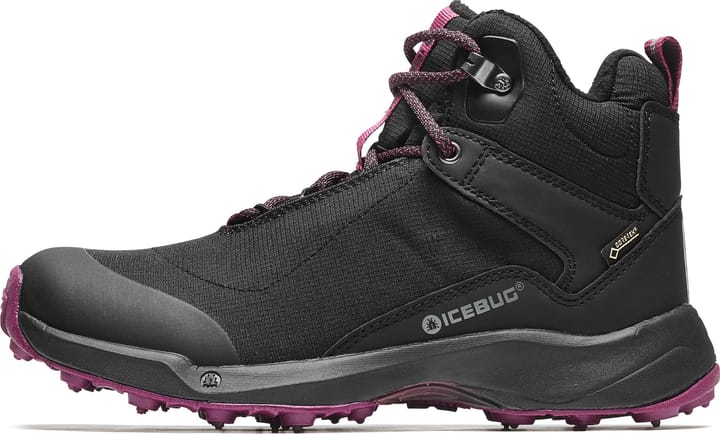 Icebug Women's Pace3 BUGrip GORE-TEX Black/Darkhibiscus Icebug
