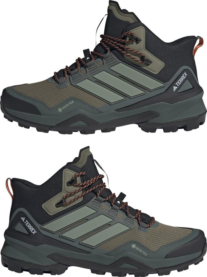 Adidas Men's Terrex Skychaser Mid GORE-TEX Hiking Shoes Olive Strata/Silver Green/Core Black Adidas