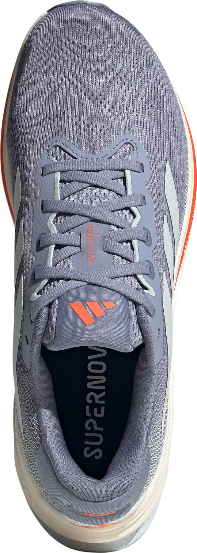 Adidas Men's Supernova Rise 2  Silver/Zero Metallic/Impact Orange Adidas