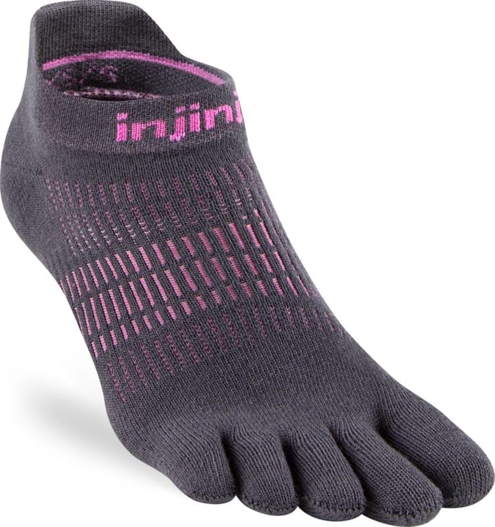 Injinji Women's Run Lightweight No-Show Charcoal Injinji