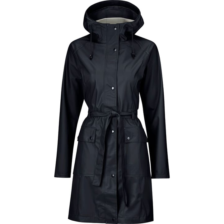 Women's Belted Raincoat Black Ilse Jacobsen