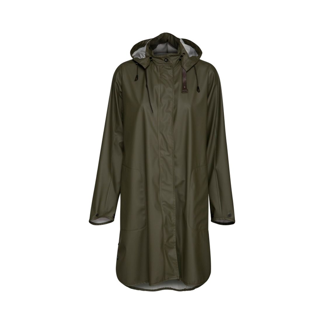 Women's Raincoat Detachable Hood Army