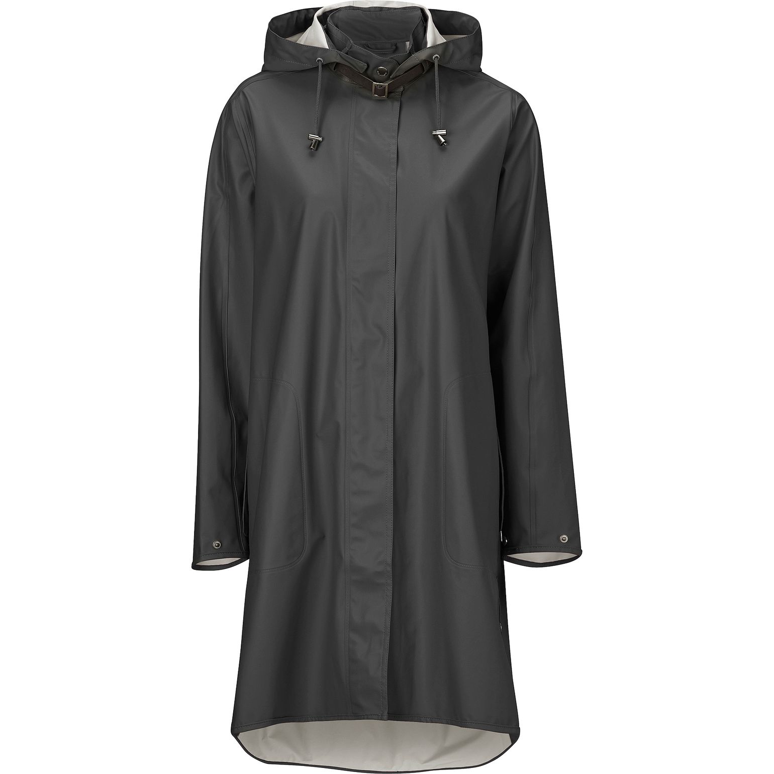 Women's Raincoat Detachable Hood Dark Shadow