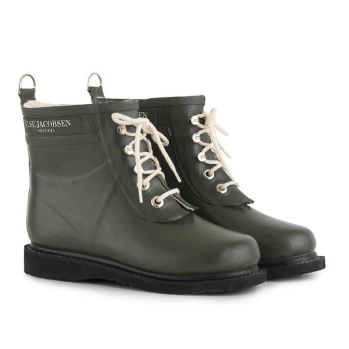 Women's Short Laced Rubberboot Army Ilse Jacobsen