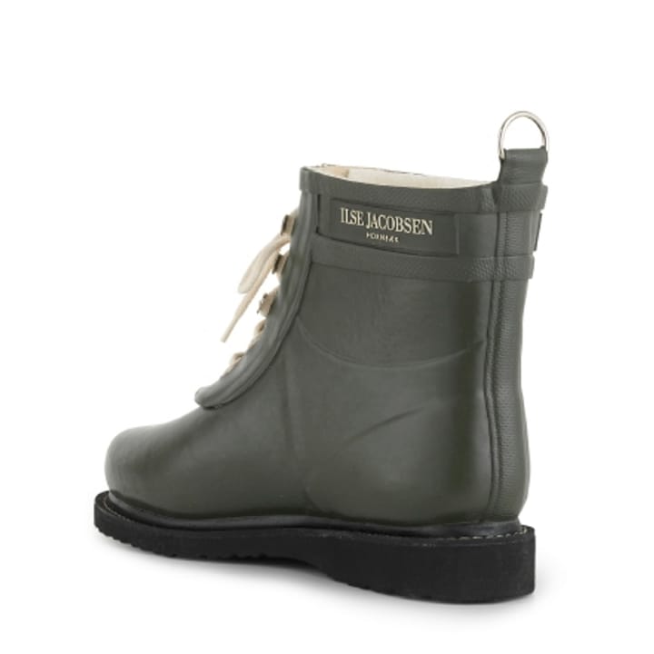 Ilse Jacobsen Women's Short Laced Rubberboot Army Ilse Jacobsen Ilse Jacobsen Women's Short Laced Rubberboot Army Ilse Jacobsen