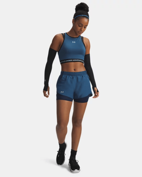 Under Armour Women's Ua Fly By 2in1 Short Wham Blue Under Armour