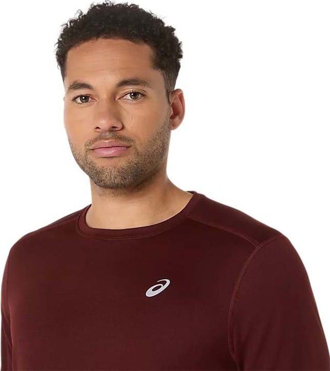 Asics Men's Asics Core Ls Top Dark Red Planet Asics Asics Men's Asics Core Ls Top Dark Red Planet Asics