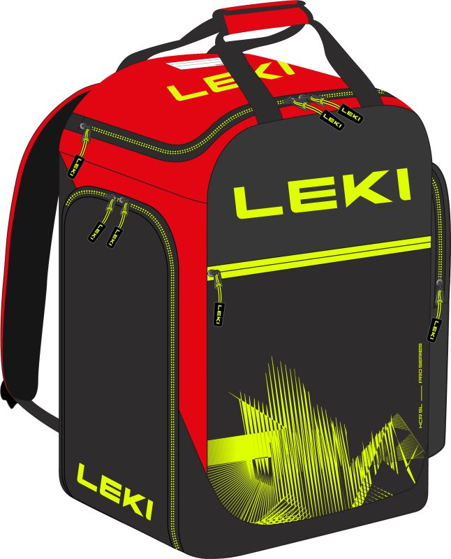 Leki Skiboot Bag WCR 60L Bright Red-black-neonyellow Leki
