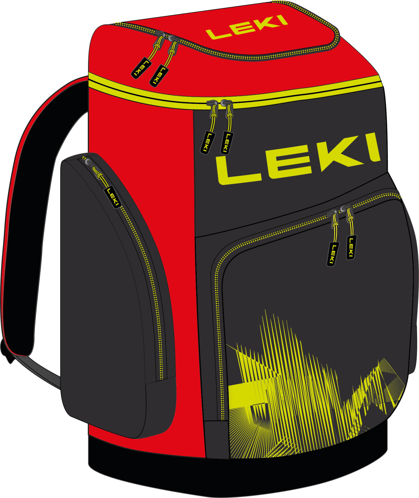 Leki Skiboot Bag Wcr  85L Bright Red-black-neonyellow
