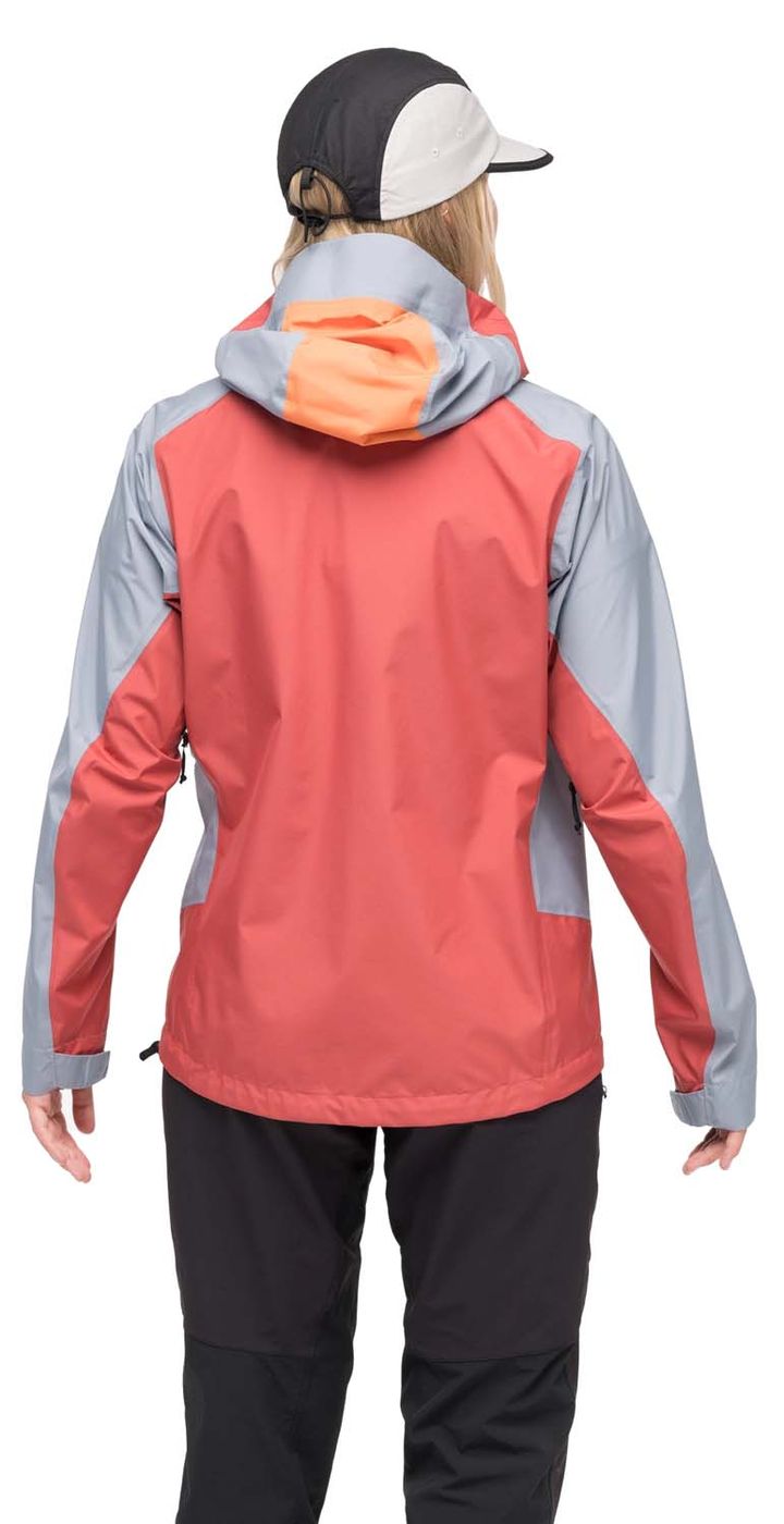 Bergans Women's Vaagaa Light 3l Shell Jacket Rusty Dust/Husky Blue/Faded Orange Bergans