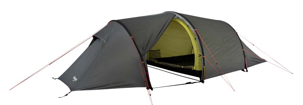 Bergans Romsdal 4-Pers Tent Solid Light Grey / Bright Magma Tunneltält OneSize