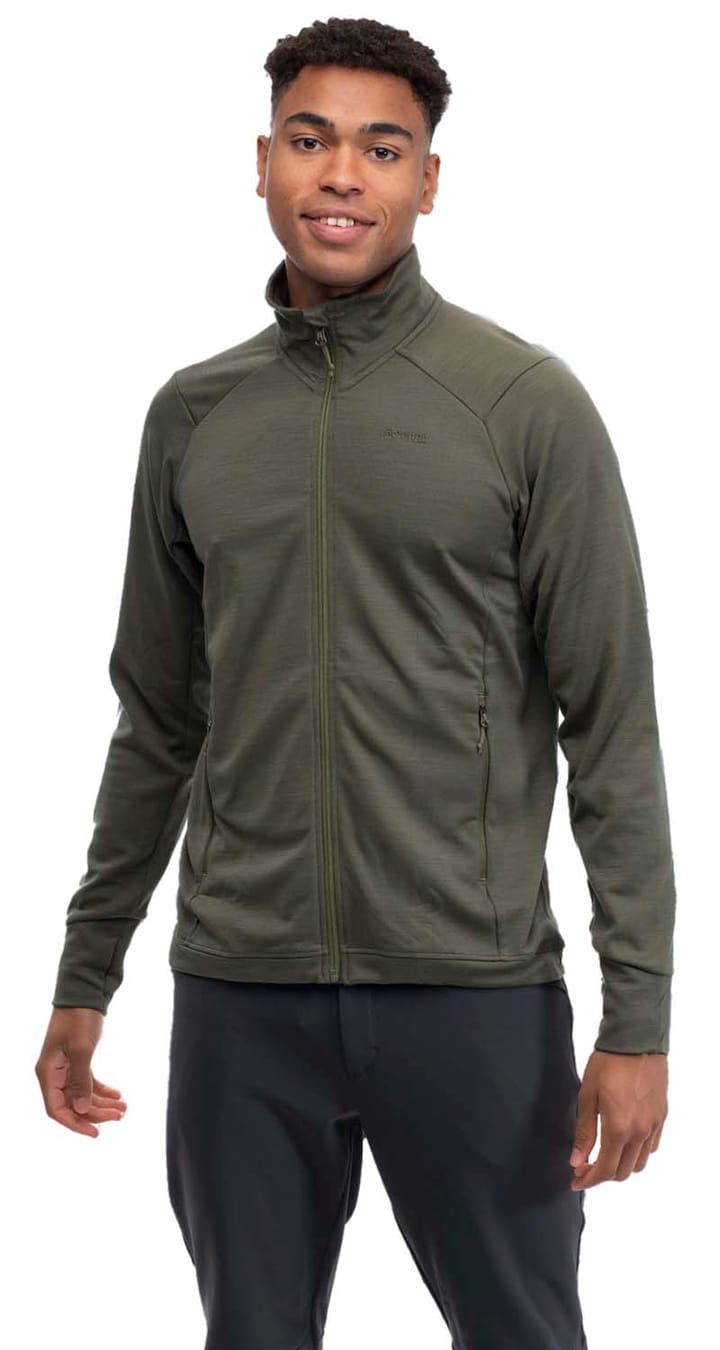 Bergans Men's Ulstein Wool Jacket Dark Green Mud Bergans