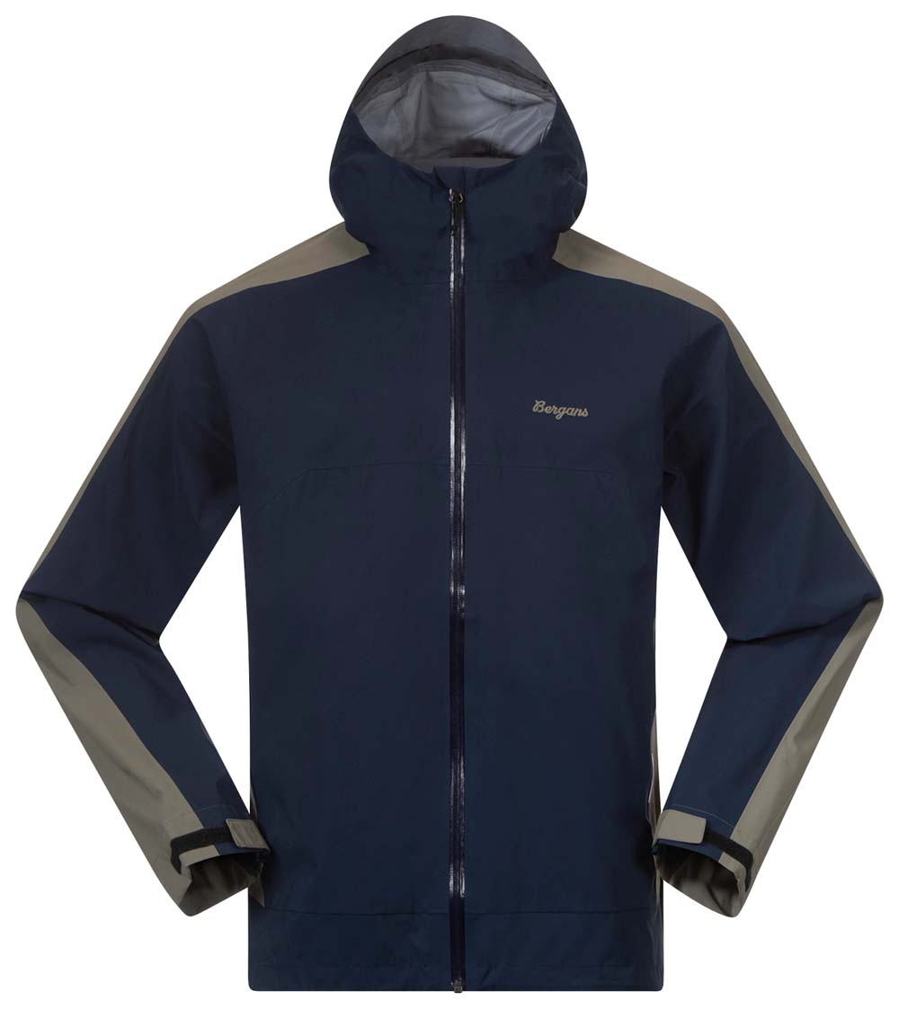 Bergans Men's Vaagaa Allround 3L Shell Jacket Navy Blue/Green Mud Ovadderade vardagsjackor M