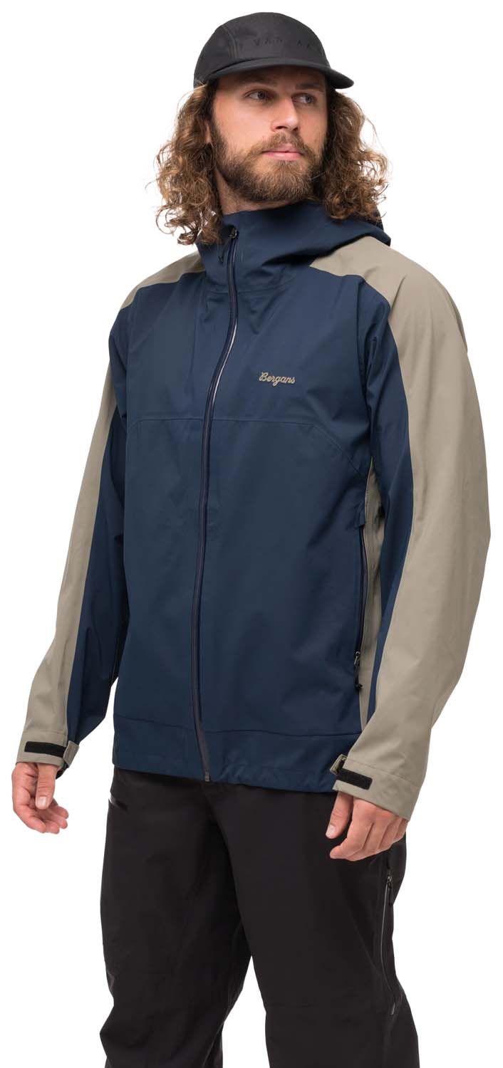 Bergans Men's Vaagaa Allround 3L Shell Jacket Navy Blue/Green Mud Bergans