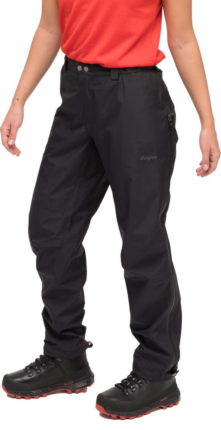 Bergans Women's Rabot Light 3L Long-Zip Shell Pants Black Bergans