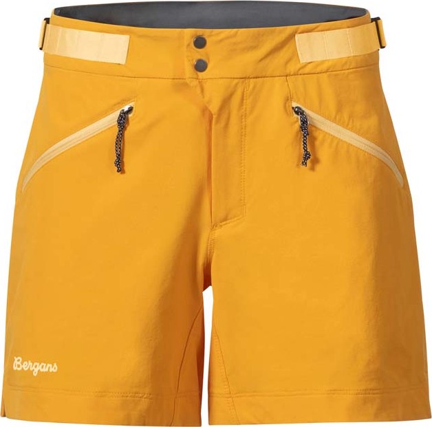 Bergans Women's Tind Softshell Shorts  Marigold Yellow Friluftsshorts 34