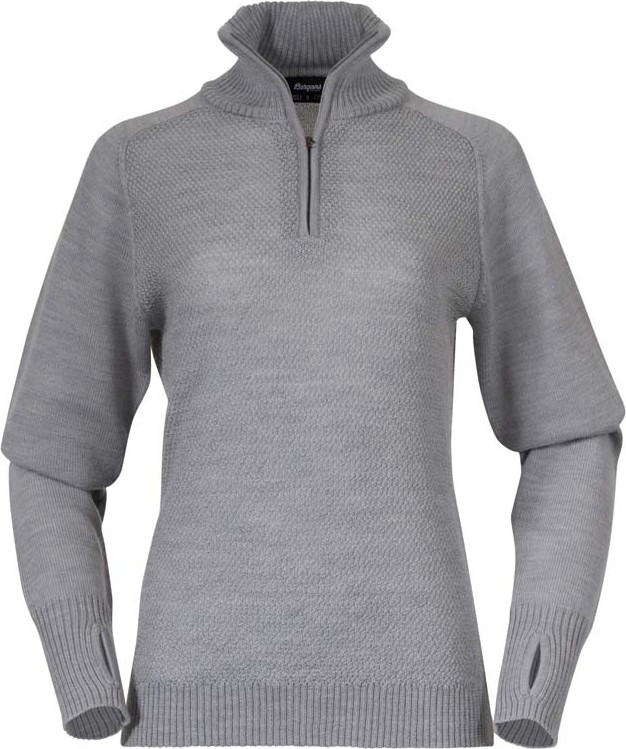 Bergans Women's Ulriken Light Merino Jumper  Magnesium Grey Langermede trøyer S