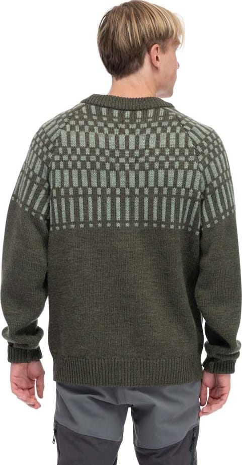 Bergans Men's Nordmarka Merino Jumper Dark Green Mud/Light Green Mud Bergans Bergans Men's Nordmarka Merino Jumper Dark Green Mud/Light Green Mud Bergans