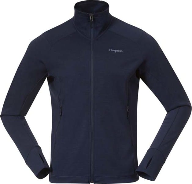 Bergans Men's Rabot Merino Tech Midlayer Jacket Navy Blue Bergans