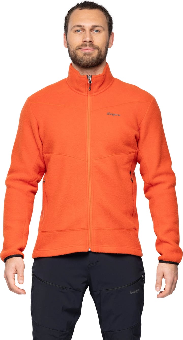 Bergans Men's Rabot Merino Fleece Midlayer Jacket Lava Bergans