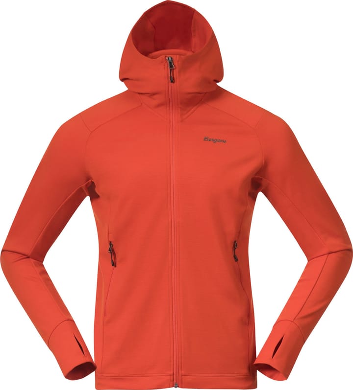 Bergans Men's Rabot Merino Tech Midlayer Hoodie Lava Bergans