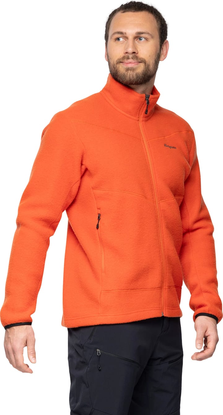 Bergans Men's Rabot Merino Fleece Midlayer Jacket Lava Bergans