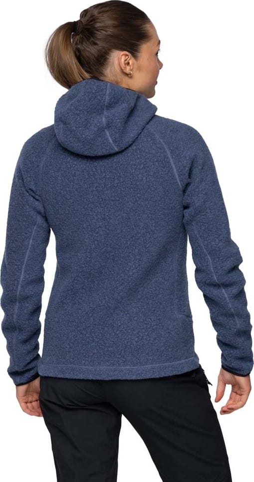 Bergans Women's Vaagaa Merino Terry Midlayer Hoodie Granite Blue Bergans