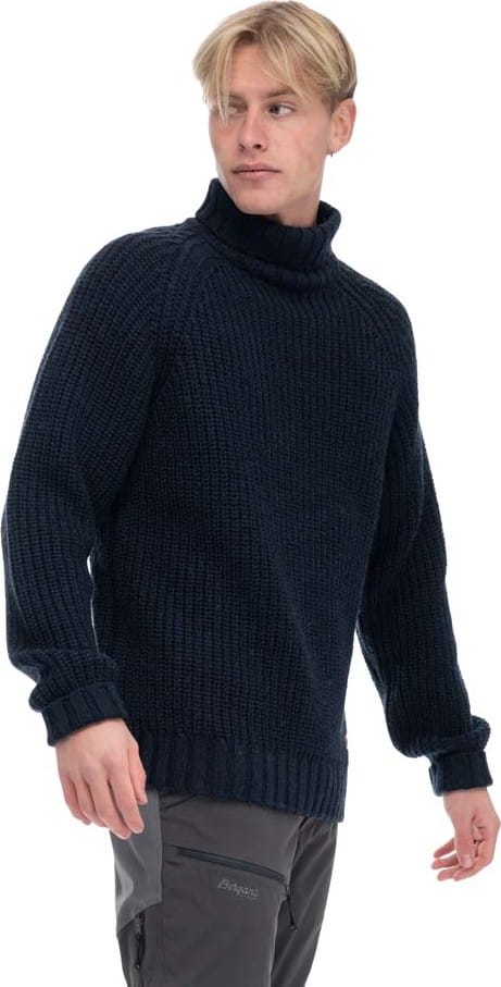 Bergans Men's Nordmarka Merino High Neck Jumper Navy Blue Bergans