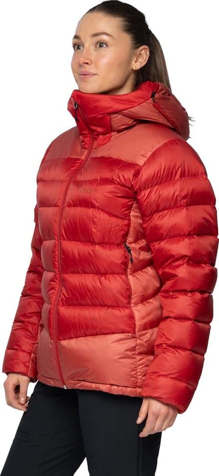 Bergans Women's Vaagaa Allround Down Jacket Rusty Dust/Crimson Red Bergans
