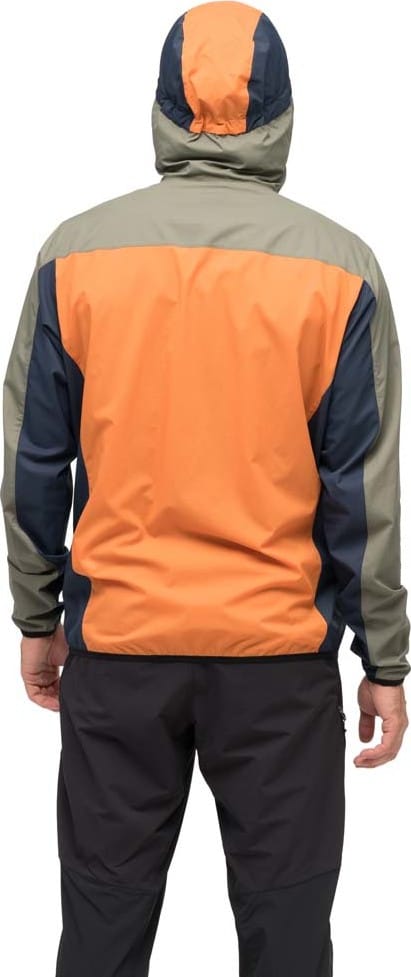 Bergans Men's Vaagaa Windbreaker Jacket  Faded Orange/Green Mud/Navy Blue Bergans