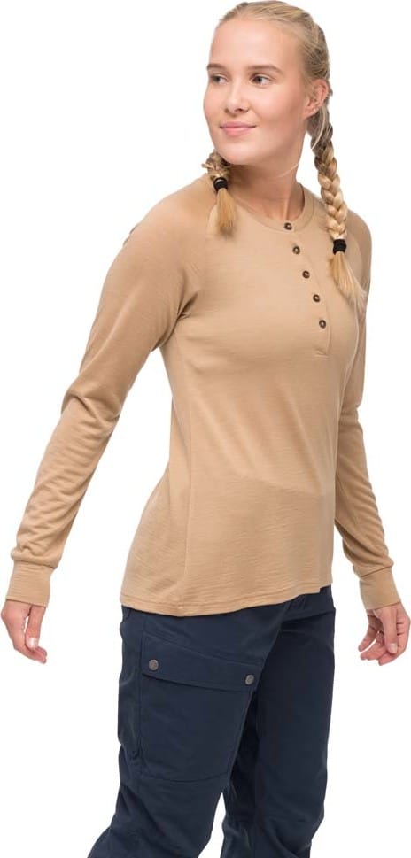 Bergans Women's Lysebu Wool Henley Warm Sand Bergans
