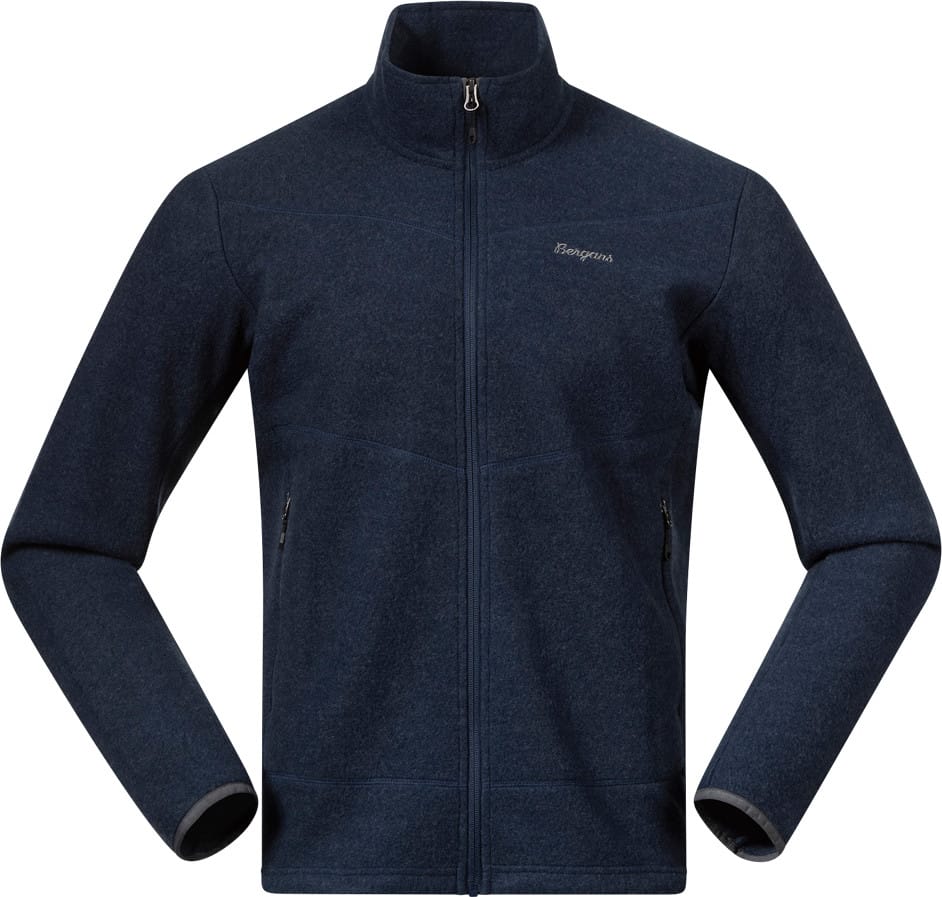 Bergans Men's Rabot Merino Fleece Midlayer Jacket Navy Blue