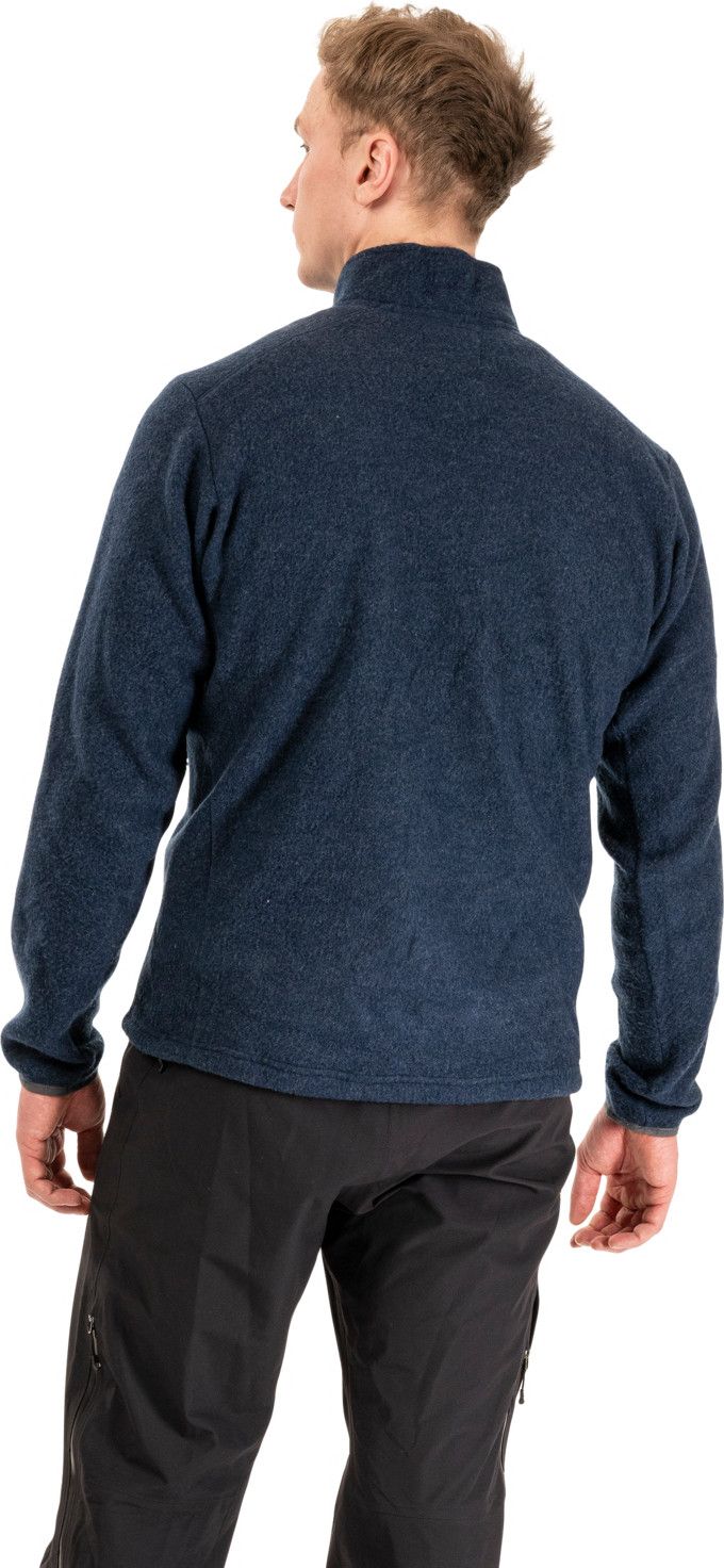 Bergans Men's Rabot Merino Fleece Midlayer Jacket Navy Blue Bergans