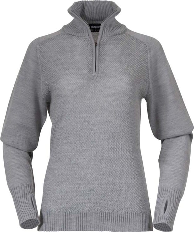 Bergans Women's Ulriken Light Merino Jumper  Magnesium Grey Bergans