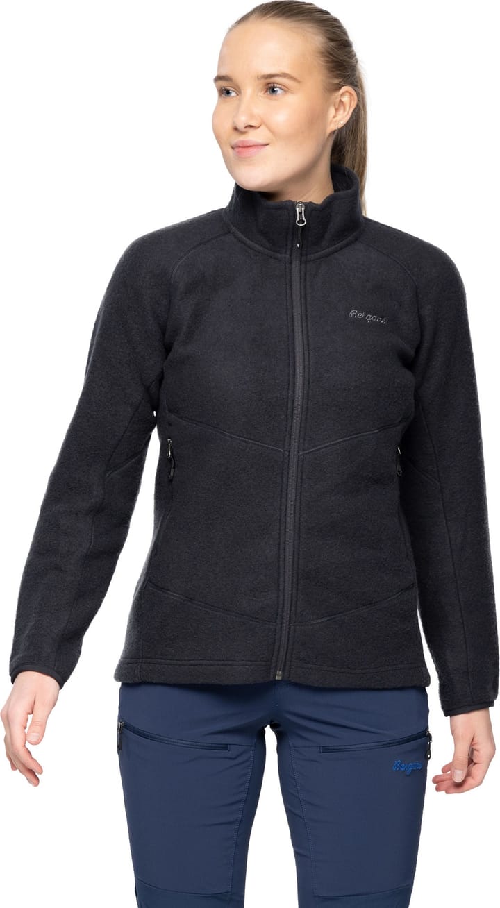 Bergans Women's Rabot Merino Fleece Midlayer Jacket Dark Shadow Grey Bergans