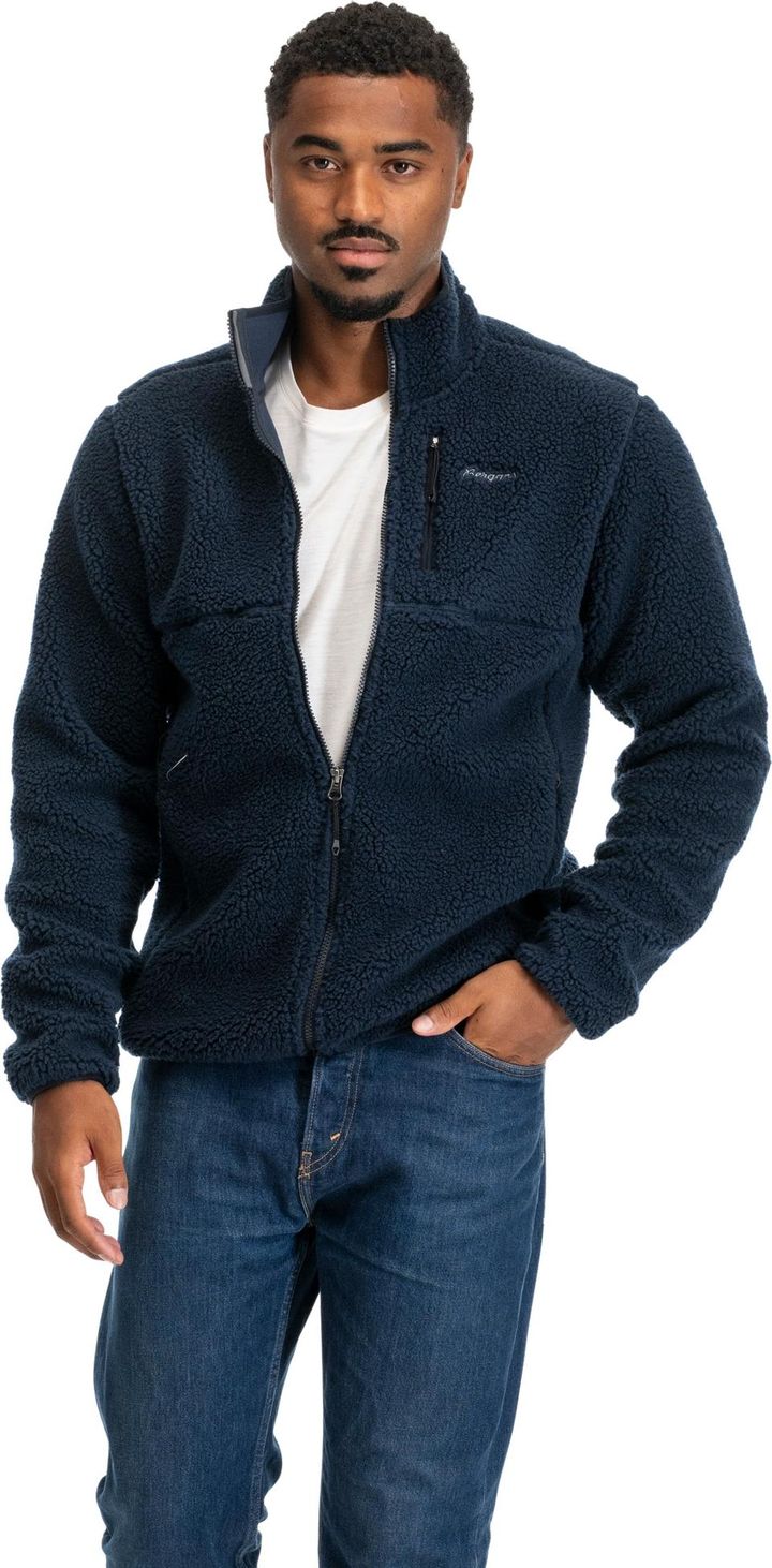 Bergans Men's Lunnan Pile Fleece Jacket Navy Blue Bergans