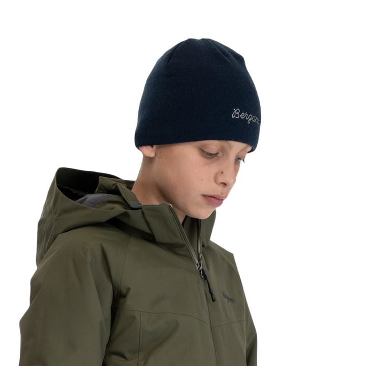 Bergans Junior´s Storetind Fleece Lined Wool Beanie  Navy Blue Bergans